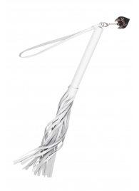 Белая кожаная плеть - 50 см. - Pecado - купить с доставкой в Рыбинске