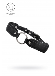 Черный кожаный чокер-ошейник со скруглёнными углами - Pecado - купить с доставкой в Рыбинске