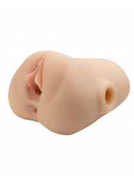 Телесный мастурбатор с вибрацией Double Pounder Vibrating Squeeze Stroker - Pipedream - в Рыбинске купить с доставкой