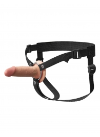 Телесный пустотелый фаллопротез 5’’ Hollow Silicone Strap-On - 14 см. - Pipedream - купить с доставкой в Рыбинске