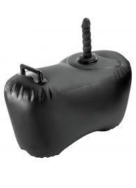 Черное надувное кресло с платформой для фиксации дилдо Body Dock Inflatable Love Seat - Pipedream - купить с доставкой в Рыбинске