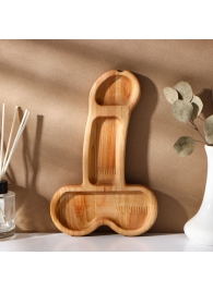 Деревянное блюдо для подачи в форме члена (25 х 16,5 х 1,7 см) - Сима-Ленд - купить с доставкой в Рыбинске