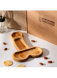 Деревянное блюдо для подачи в форме члена (25 х 16,5 х 1,7 см) - Сима-Ленд - купить с доставкой в Рыбинске