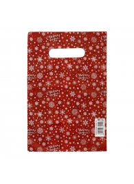 Красный подарочный новогодний пакет с вырубной ручкой (20х30 см) - Сима-Ленд - купить с доставкой в Рыбинске