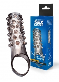 Дымчатая насадка на пенис с выпуклостями - 11 см. - Sex Expert - в Рыбинске купить с доставкой