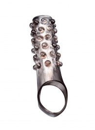 Дымчатая насадка на пенис с выпуклостями - 11 см. - Sex Expert - в Рыбинске купить с доставкой