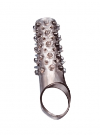 Дымчатая насадка на пенис с шипами и выпуклостями - 12 см. - Sex Expert - в Рыбинске купить с доставкой