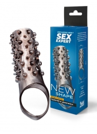 Дымчатая насадка на пенис с шипами и выпуклостями - 12,5 см. - Sex Expert - в Рыбинске купить с доставкой