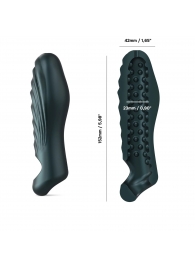 Серая силиконовая насадка на пенис с подхватом Manwan Ryzer - Manwan - в Рыбинске купить с доставкой