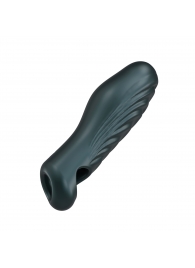 Серая силиконовая насадка на пенис с подхватом Manwan Ryzer - Manwan - в Рыбинске купить с доставкой