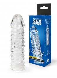 Прозрачная закрытая насадка на пенис - 17 см. - Sex Expert - в Рыбинске купить с доставкой
