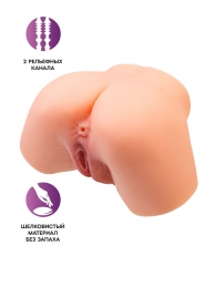 Телесный реалистичный мастурбатор-полуторс с 2 любовными входами - No Name - в Рыбинске купить с доставкой
