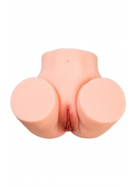 Телесный мастурбатор в форме попки с 2 любовными входами - No Name - в Рыбинске купить с доставкой