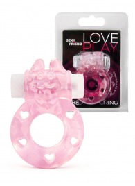 Розовое эрекционное виброкольцо в форме зайчика - 1137 - в Рыбинске купить с доставкой