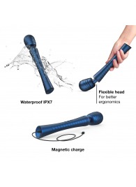 Синий вибромассажёр с насадками Man.wand Edgy - Manwan - в Рыбинске купить с доставкой