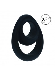 Черное эрекционное кольцо Double Ergo Silicone Cockring - Shots Media BV - в Рыбинске купить с доставкой
