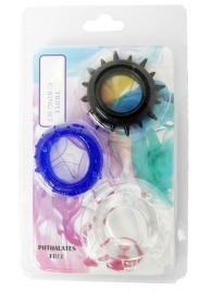 Набор из 3 эрекционных колец разного цвета и рельефа - Boys of Toys - в Рыбинске купить с доставкой