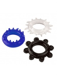 Набор из 3 эрекционных колец разного цвета и рельефа - Boys of Toys - в Рыбинске купить с доставкой