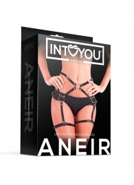 Черные стрепы на бёдра Aneir - Intoyou - купить с доставкой в Рыбинске