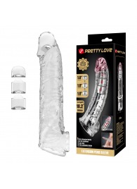 Прозрачный фаллоудлинитель с подхватом мошонки Silas - 26 см. - Baile - в Рыбинске купить с доставкой