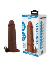 Коричневая насадка на пенис Quillon - 20 см. - Baile - в Рыбинске купить с доставкой