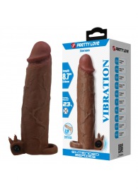 Коричневая насадка на пенис Xerxes - 22 см. - Baile - в Рыбинске купить с доставкой