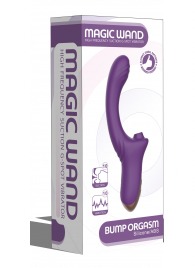 Фиолетовый вагинально-клиторальный вибратор - Secwell