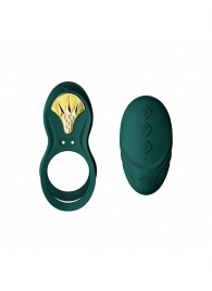 Зеленое эрекционное виброкольцо Bayek с пультом ДУ - Zalo - в Рыбинске купить с доставкой