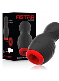 Черно-красный мастурбатор с вибрацией и всасыванием - JAMYJOB - в Рыбинске купить с доставкой