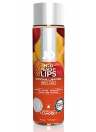 Лубрикант на водной основе с ароматом персика JO Flavored Peachy Lips - 120 мл. - System JO - купить с доставкой в Рыбинске