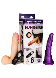 Вибрострапон с двумя насадками UniStrap - 18 и 18 см. - LOVETOY (А-Полимер) - купить с доставкой в Рыбинске