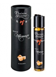 Массажное масло с ароматом карамели Huile de Massage Gourmande Caramel - 59 мл. - Plaisir Secret - купить с доставкой в Рыбинске