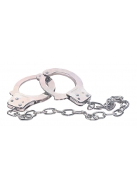 Наручники из металла с длинной цепочкой CHROME HANDCUFFS METAL HANDCUFFS W. KEY - NMC - купить с доставкой в Рыбинске