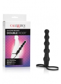 Насадка на пенис для двойного проникновения Silicone Beaded Double Rider - 14 см. - California Exotic Novelties - в Рыбинске купить с доставкой