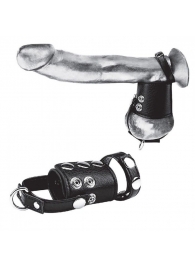 Кольцо на член и мошонку Cock Ring With 2  Ball Stretcher And Optional Weight Ring - BlueLine - в Рыбинске купить с доставкой