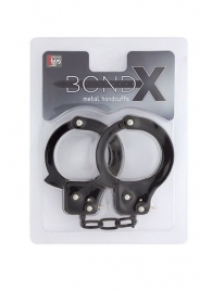 Чёрные наручники из листового металла BONDX METAL CUFFS BLACK - Dream Toys - купить с доставкой в Рыбинске