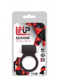 Чёрное эрекционное виброкольцо LIT-UP SILICONE STIMU RING 3 BLACK - Dream Toys - в Рыбинске купить с доставкой