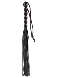 Чёрная мини-плеть из резины Rubber Mini Whip - 22 см. - Blush Novelties - купить с доставкой в Рыбинске