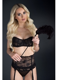 Стек с большим чёрным пером Large Feather Tickler - 65 см. - Blush Novelties - купить с доставкой в Рыбинске