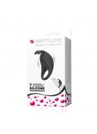 Чёрное эрекционное кольцо с вибрацией Rabbit Vibrator - Baile - в Рыбинске купить с доставкой