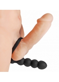 Насадка для двойного проникновения Double Fun Cock Ring with Double Penetration Vibe - XR Brands - в Рыбинске купить с доставкой