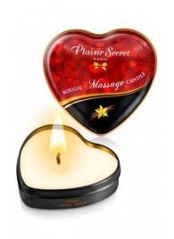 Массажная свеча с ароматом ванили Bougie Massage Candle - 35 мл. - Plaisir Secret - купить с доставкой в Рыбинске