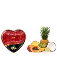 Массажная свеча с ароматом экзотических фруктов Bougie Massage Candle - 35 мл. - Plaisir Secret - купить с доставкой в Рыбинске