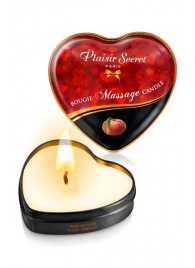 Массажная свеча с ароматом персика Bougie Massage Candle - 35 мл. - Plaisir Secret - купить с доставкой в Рыбинске