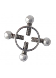 Серебристые зажимы для сосков на винтах - ToyFa - купить с доставкой в Рыбинске