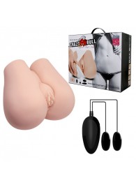 Реалистичный мастурбатор с вибрацией и двумя тоннелями - вагиной и анусом - Baile - в Рыбинске купить с доставкой
