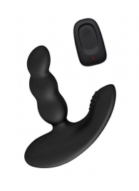 Черный силиконовый стимулятор простаты Levett Nitoc с пультом ДУ - Levett - в Рыбинске купить с доставкой