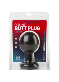 Круглая черная анальная пробка Classic Round Butt Plugs Large - 12,1 см. - Doc Johnson