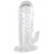 Прозрачная гелевая насадка с клиторальным отростком - 13 см. - Toyfa Basic - в Рыбинске купить с доставкой