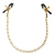 Чёрные с золотом зажимы на соски Gold Chain Nipple Clamps - Pipedream - купить с доставкой в Рыбинске